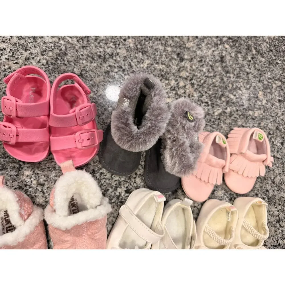 Adorable Baby Girl Shoes Bundle - 8 Pairs, Size 1, Great Condition